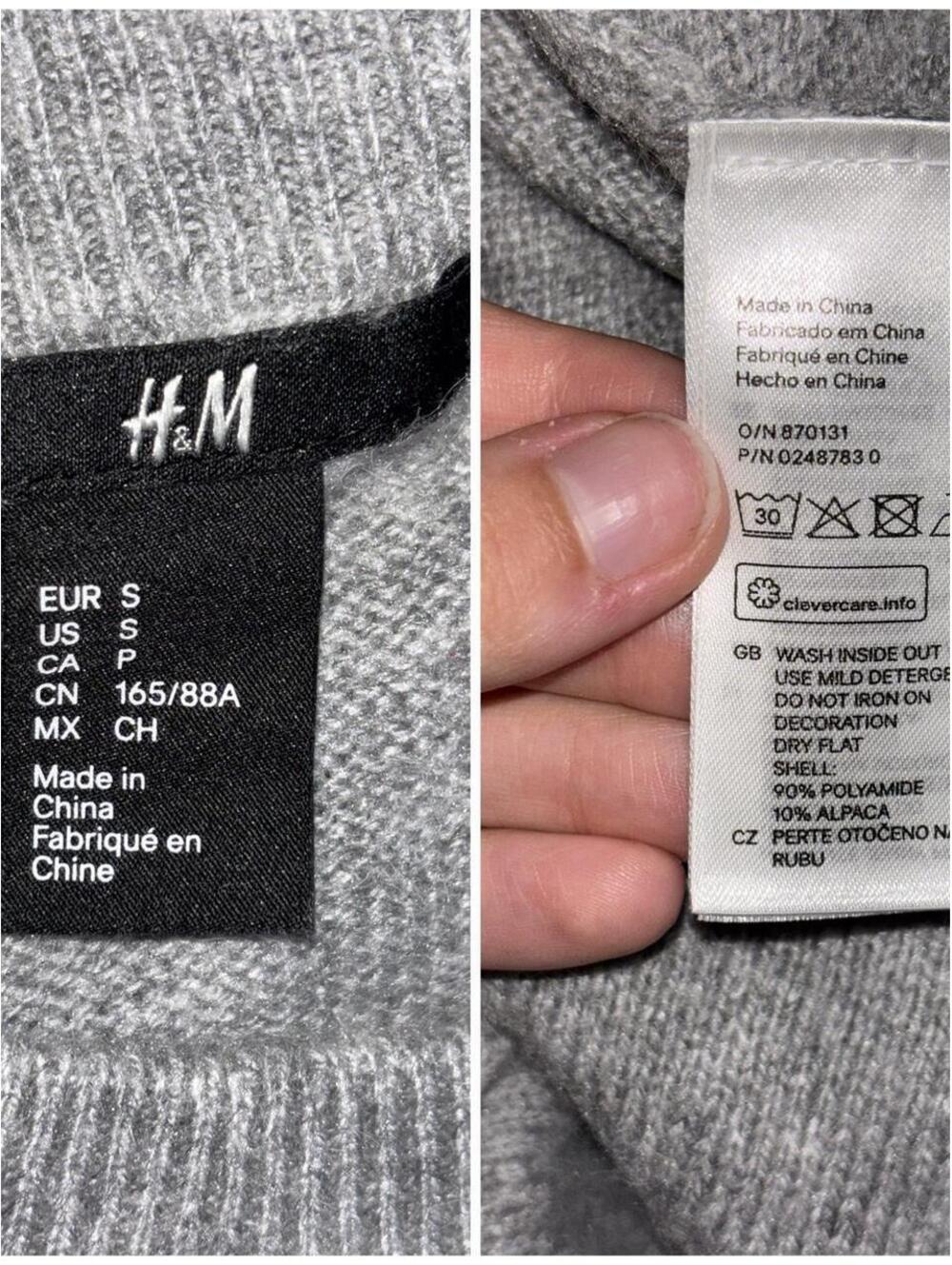 H&M Fine-Knit Grey Christmas Holiday Jumper - Picture 8 of 8
